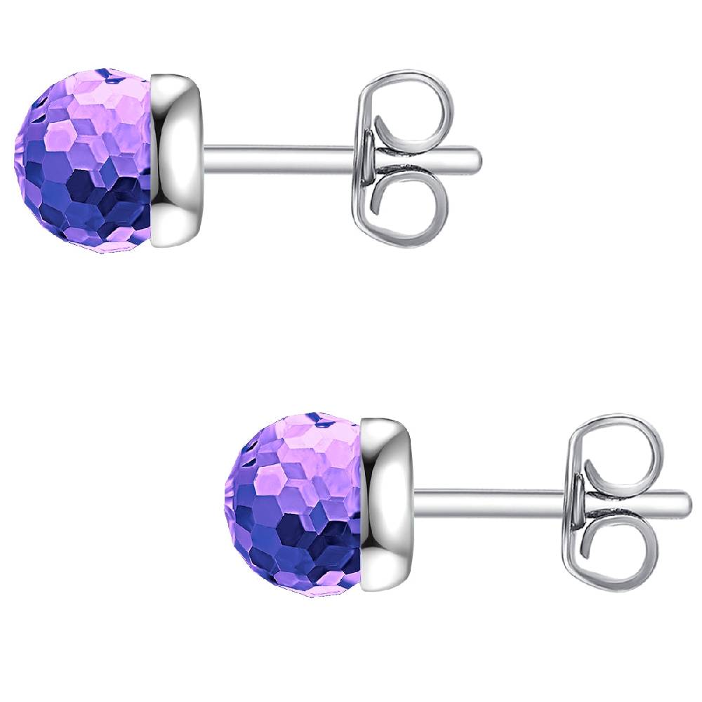 Rafaela Donata Ohrstecker Sterling Silber verziert mit Kristallen von Swarovski® lila Heißer Verkauf