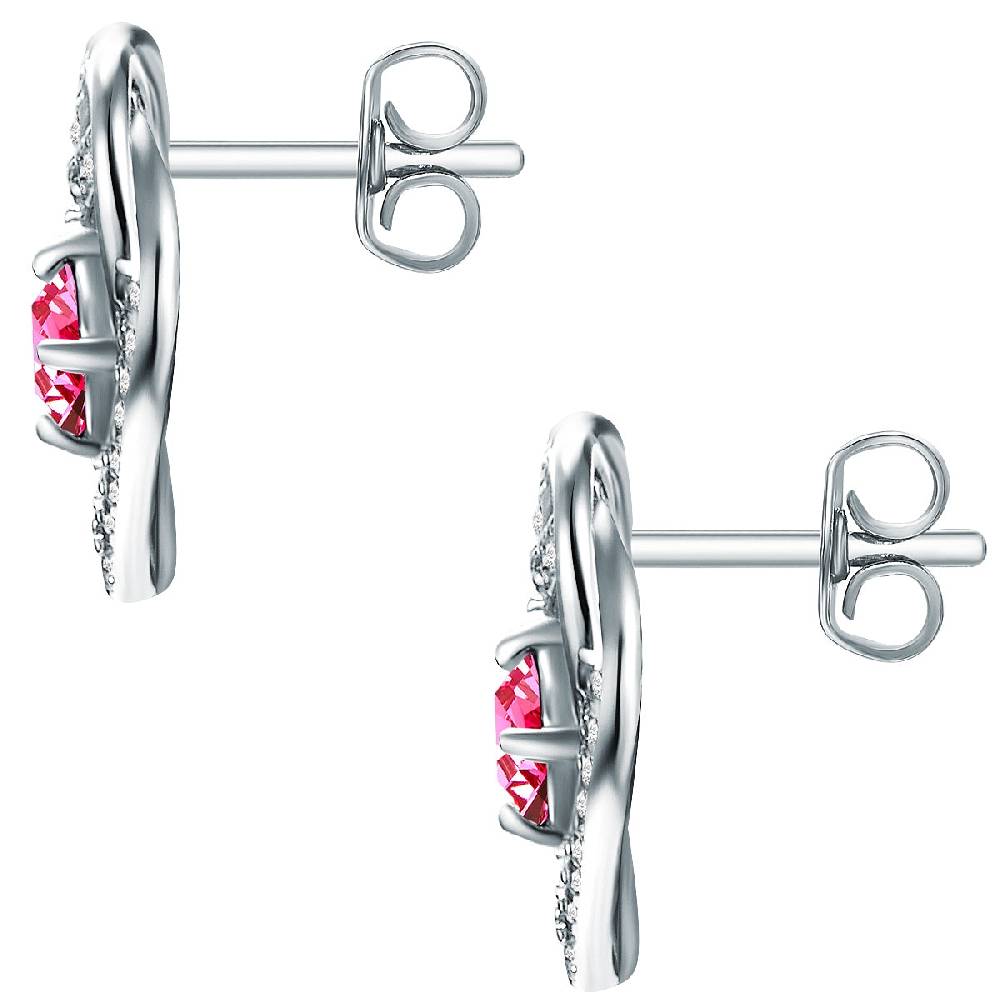 Rafaela Donata Ohrstecker Sterling Silber verziert mit Kristallen von Swarovski® pink Zirkonia weiß Top Angebot
