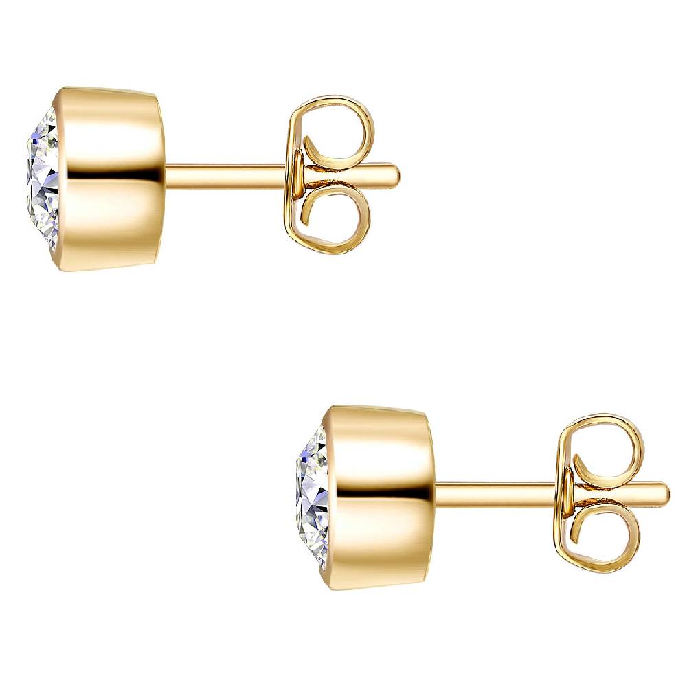 Rafaela Donata Set (Kette+Ohrstecker) Sterling Silber gelbgold verziert mit Kristallen von Swarovski® weiß Online Outlet