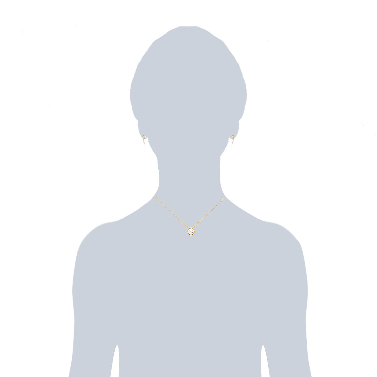 Rafaela Donata Set (Kette+Ohrstecker) Sterling Silber gelbgold verziert mit Kristallen von Swarovski® weiß Online Outlet