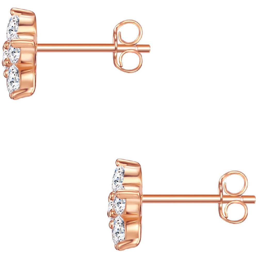 Rafaela Donata Ohrstecker Sterling Silber roségold Zirkonia weiß Blitzangebot