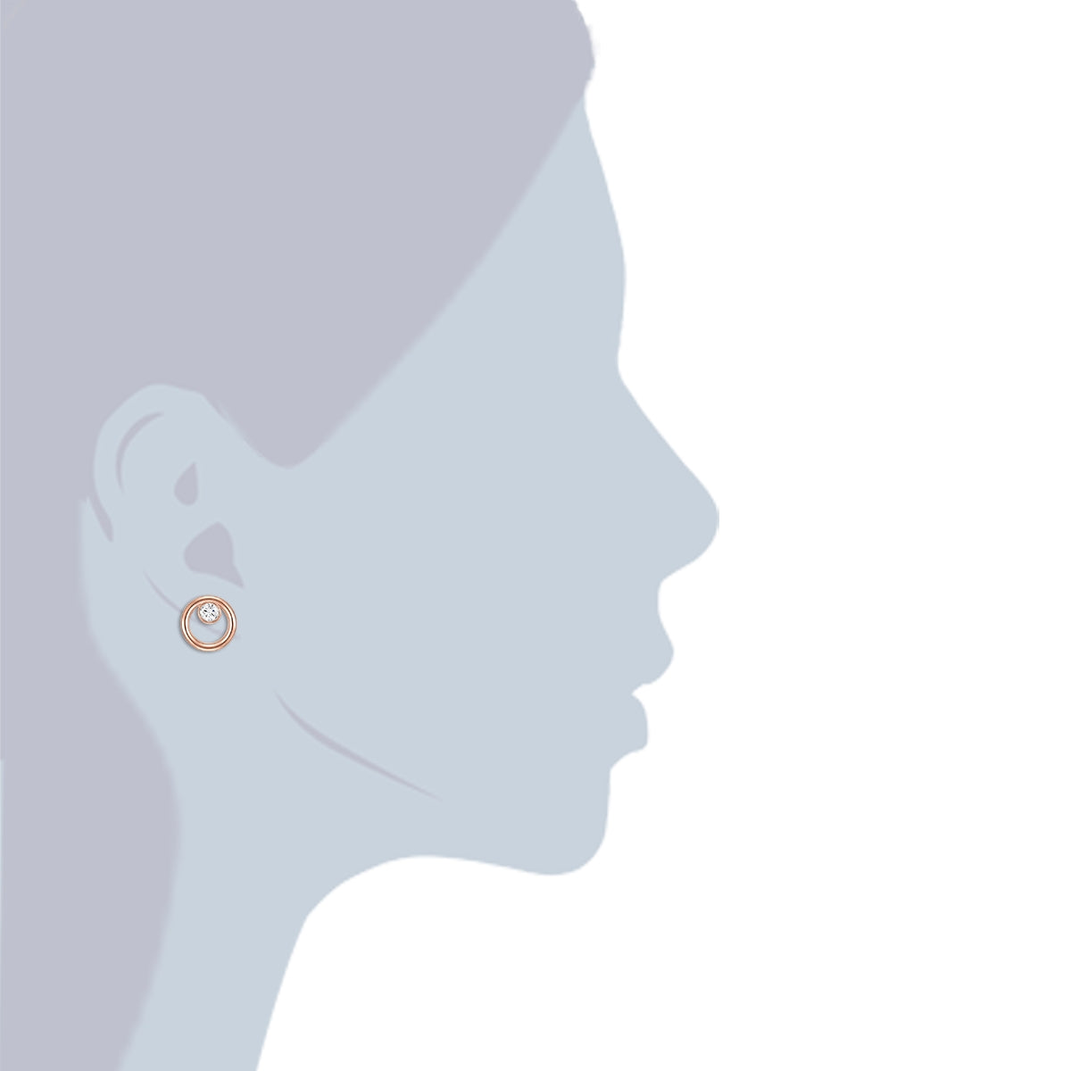Rafaela Donata Ohrstecker Sterling Silber roségold Zirkonia weiß Bestseller