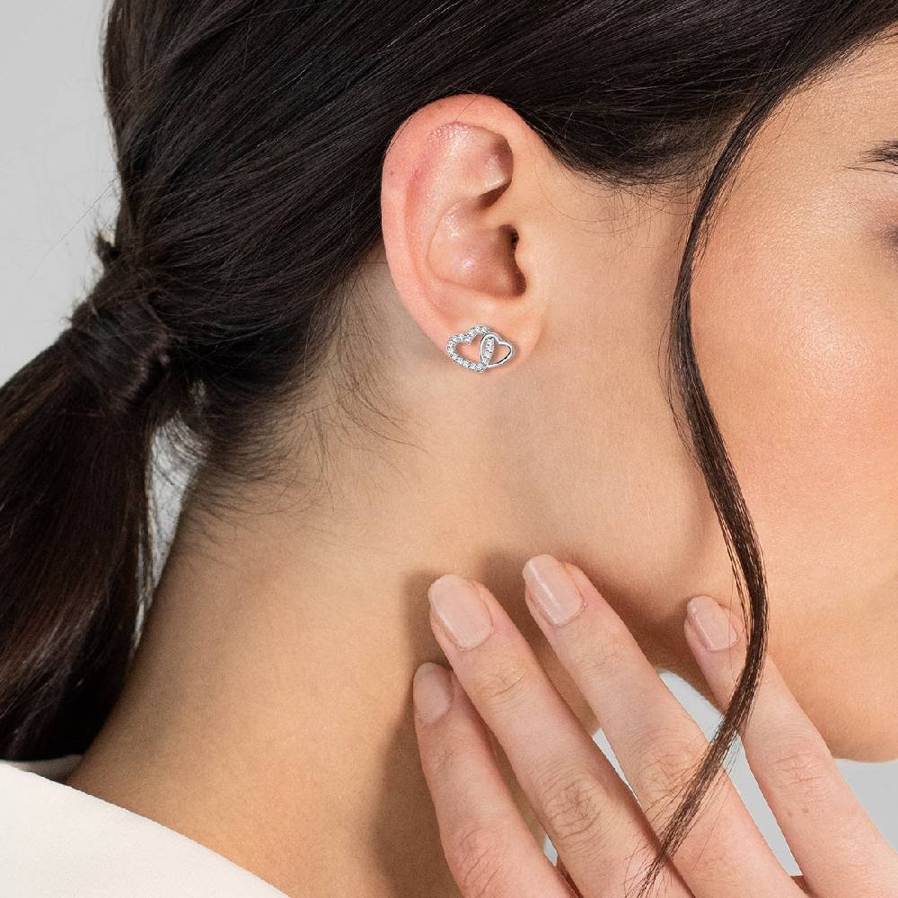 Rafaela Donata Ohrstecker Sterling Silber Zirkonia weiß Räumungsverkauf