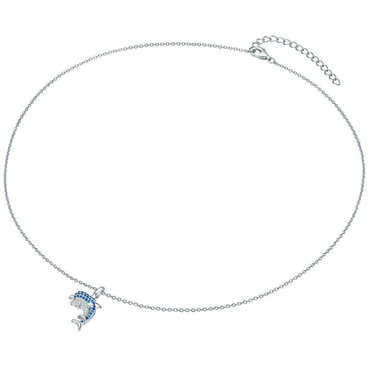 Rafaela Donata Kette mit Anhänger Sterling Silber Zirkonia weiß blau Letzte 3 Tage
