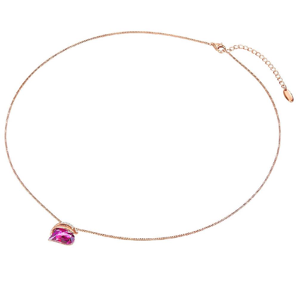 Rafaela Donata Kette mit Anhänger Sterling Silber roségold verziert mit Kristallen von Swarovski® amethyst weiß Bis zu 60% Rabatt