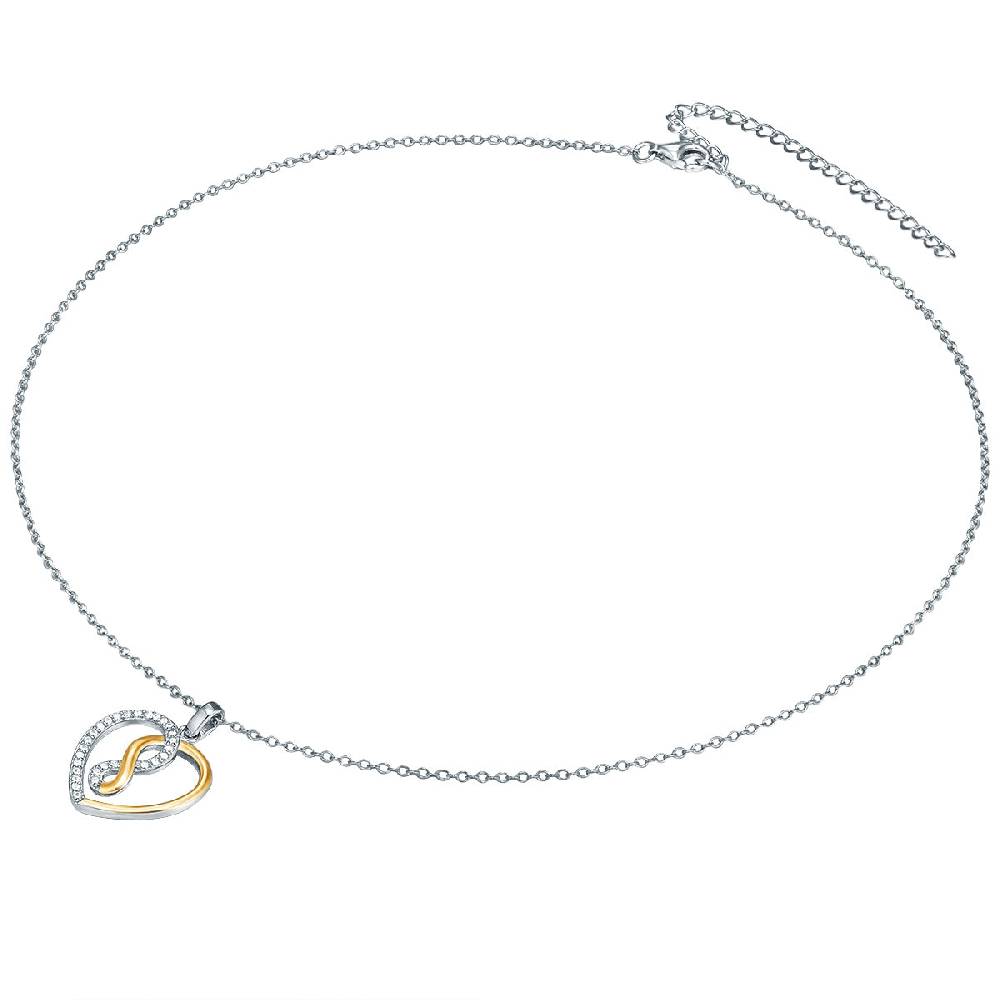 Rafaela Donata Kette mit Anhänger Sterling Silber bi-Color Zirkonia weiß Bis zu 65% Rabatt