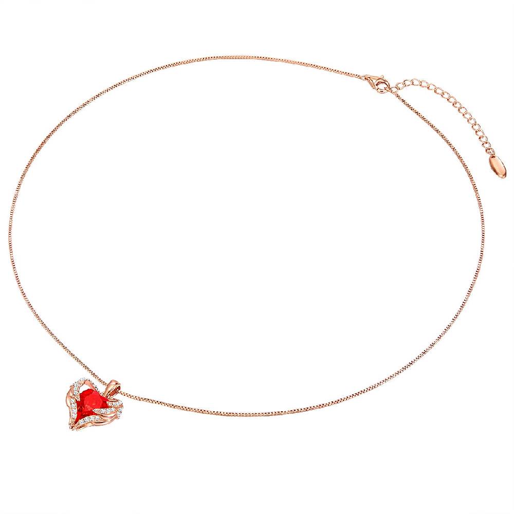 Rafaela Donata Kette mit Anhänger Sterling Silber roségold verziert mit Kristallen von Swarovski® heller Siam weiß Fabrikladen
