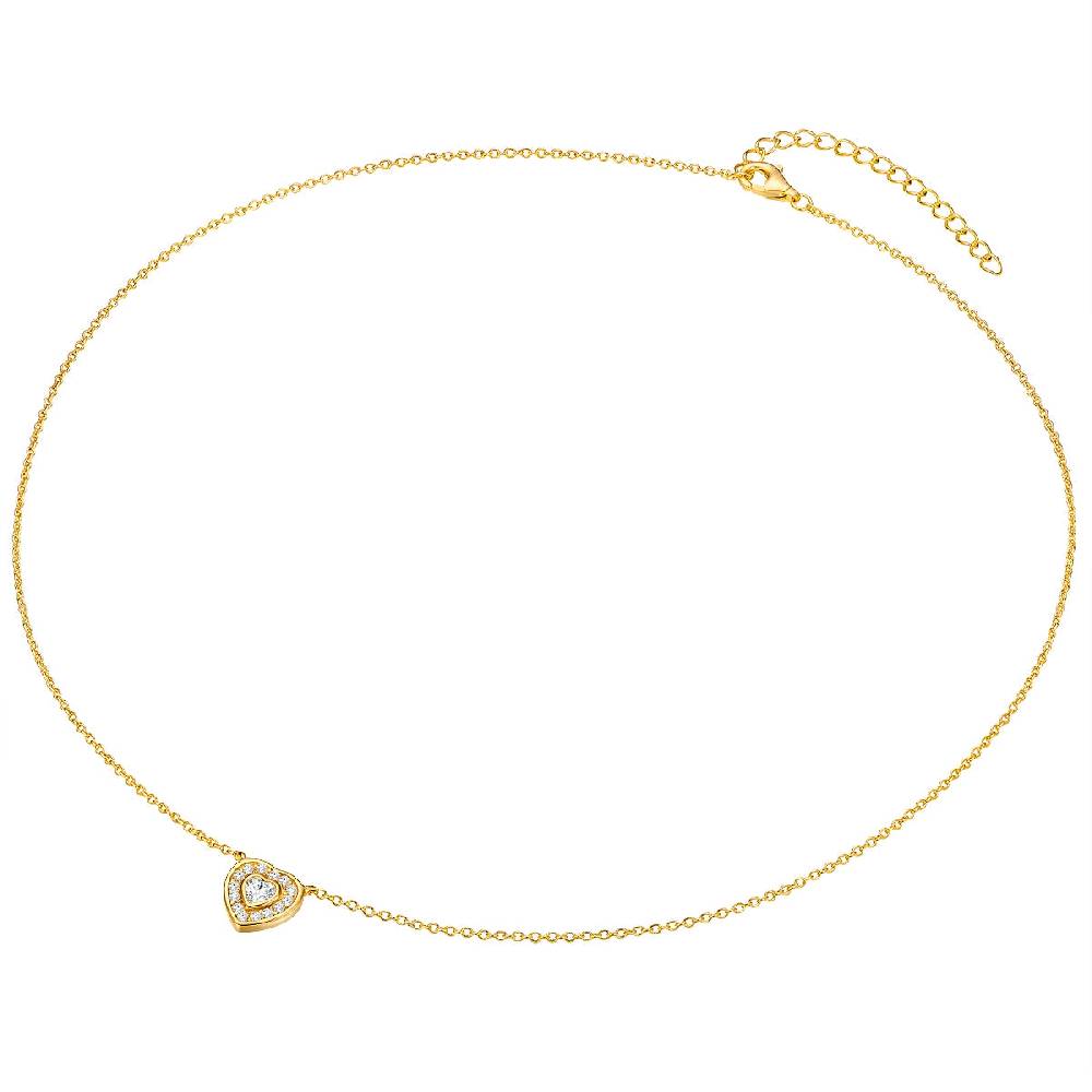 Rafaela Donata Kette mit Anhänger Sterling Silber gelbgold Zirkonia weiß 50% Rabatt für begrenzte Zeit