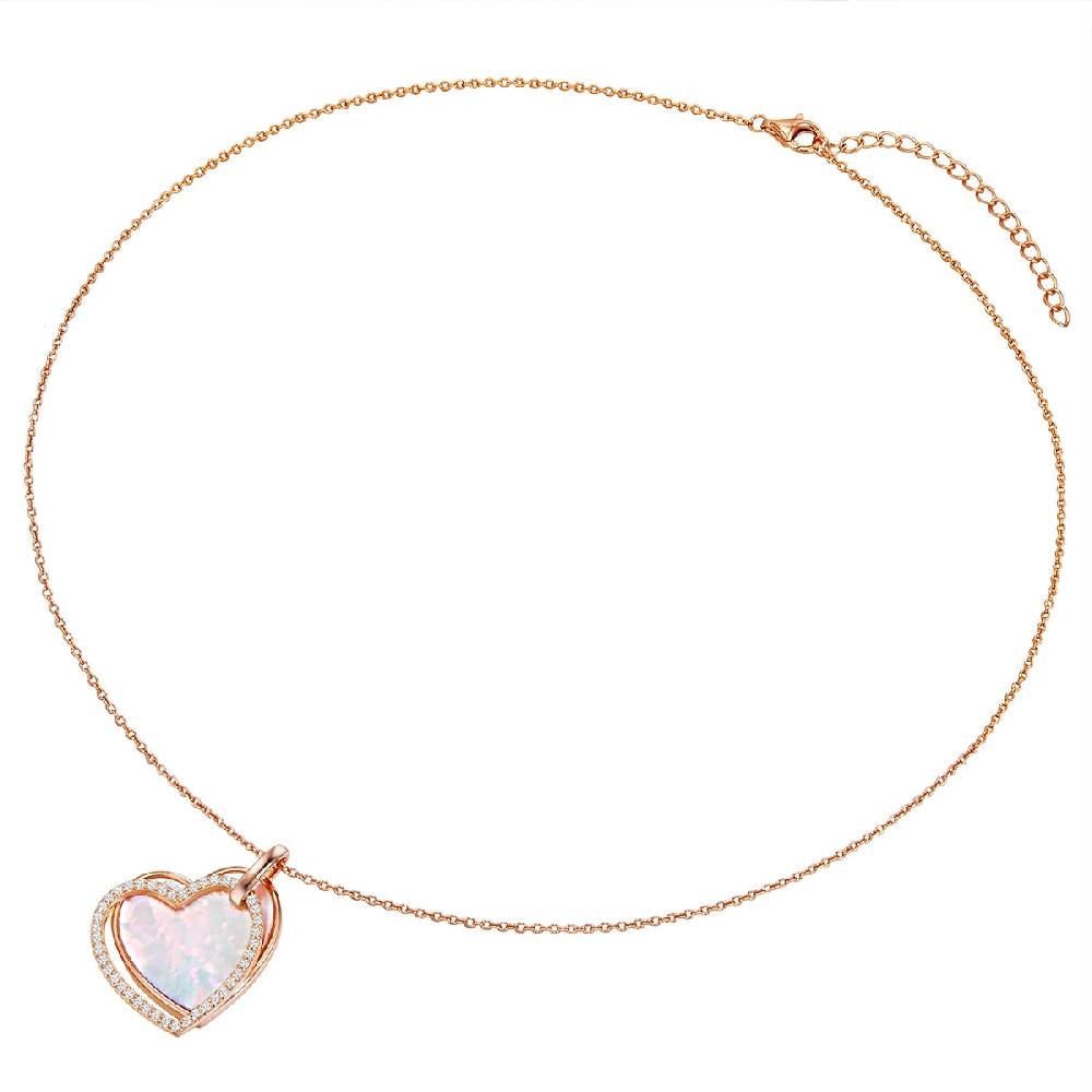 Rafaela Donata Kette Sterling Silber roségold Perlmutt Zirkonia weiß Angebote