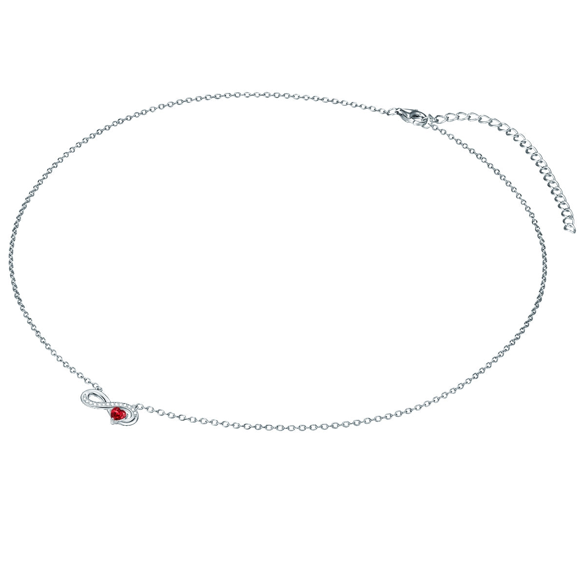 Rafaela Donata Kette mit Anhänger Sterling Silber Zirkonia weiß rot Günstiger Verkauf