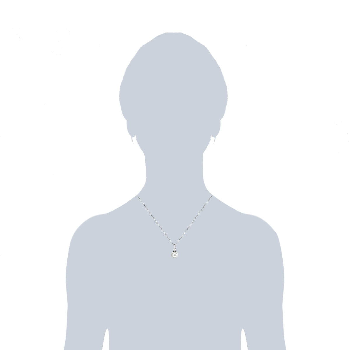 Rafaela Donata Kette mit Anhänger Sterling Silber Perle (synth.) weiß Zirkonia weiß Kostenloser Versand