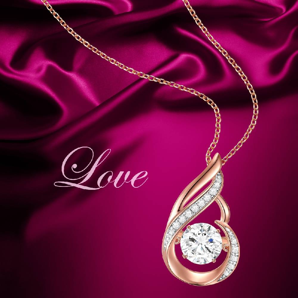 Rafaela Donata Kette mit Anhänger Sterling Silber roségold Zirkonia weiß Limitierter Zeitrabatt