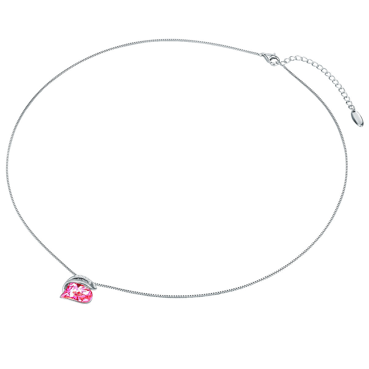 Rafaela Donata Kette mit Anhänger Sterling Silber verziert mit Kristallen von Swarovski® Rosa weiß Sonderangebot