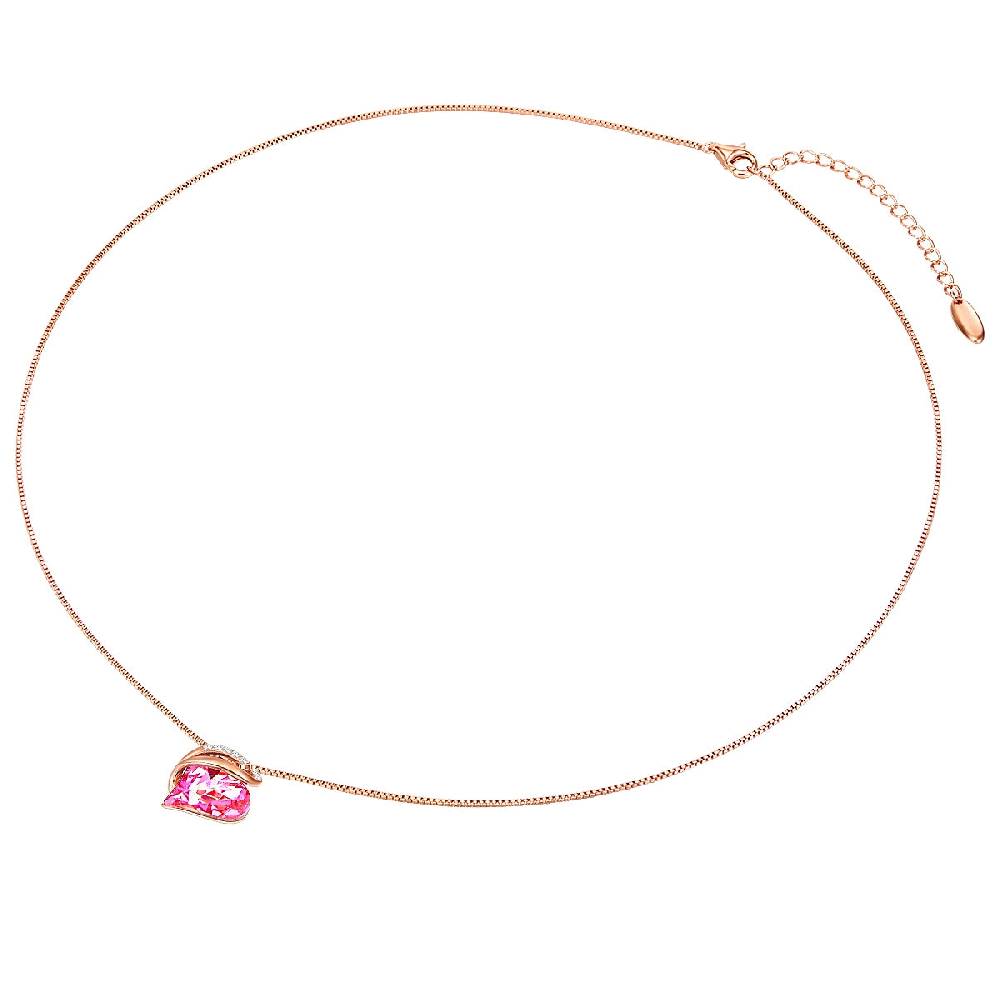Rafaela Donata Kette mit Anhänger Sterling Silber roségold verziert mit Kristallen von Swarovski® Rosa weiß Preisnachlass