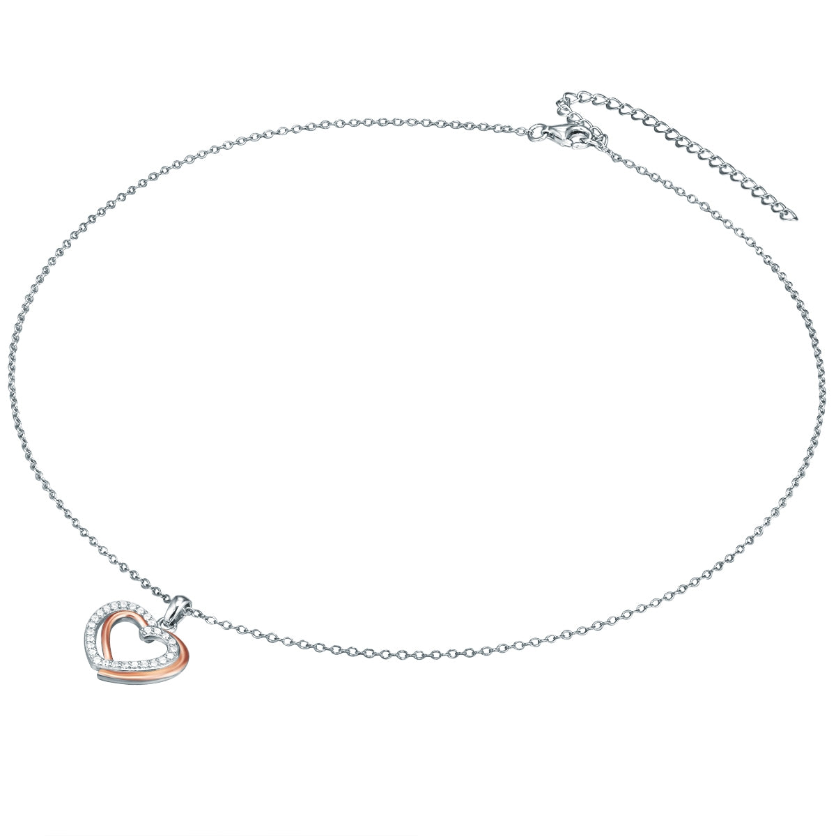 Rafaela Donata Kette mit Anhänger Sterling Silber bi-Color Zirkonia weiß Muttertagsangebot