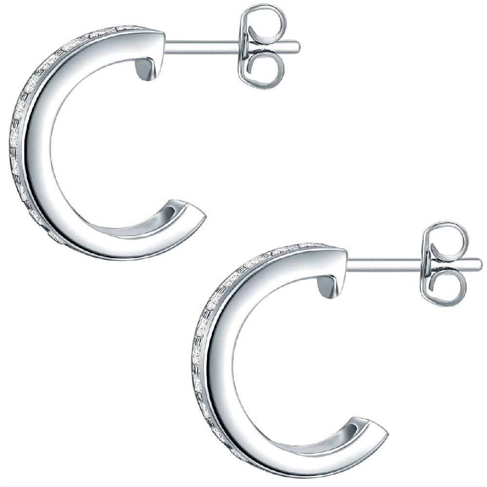 Rafaela Donata Creolen Sterling Silber Zirkonia weiß Top Angebot