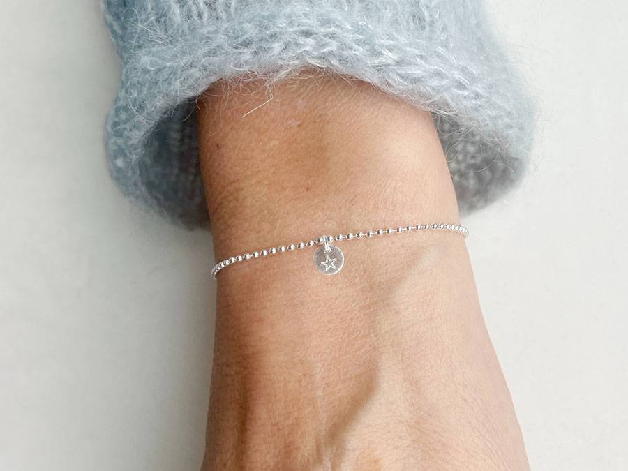 Renna Deluxe Armband mit STERN und Buchstaben-Anhänger Silber Sonderangebote