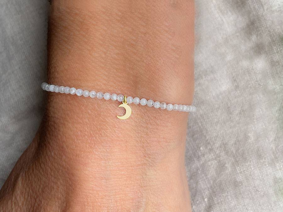 Renna Deluxe MOND Armband gold mit Mondstein Tiefpreis