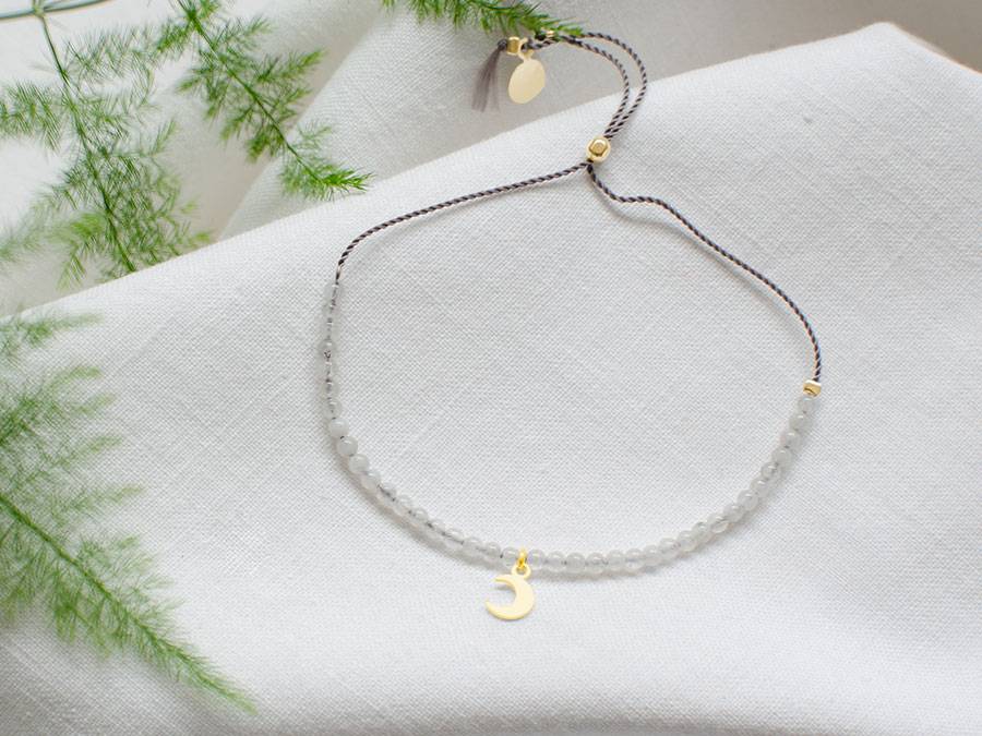 Renna Deluxe MOND Armband gold mit Mondstein Tiefpreis