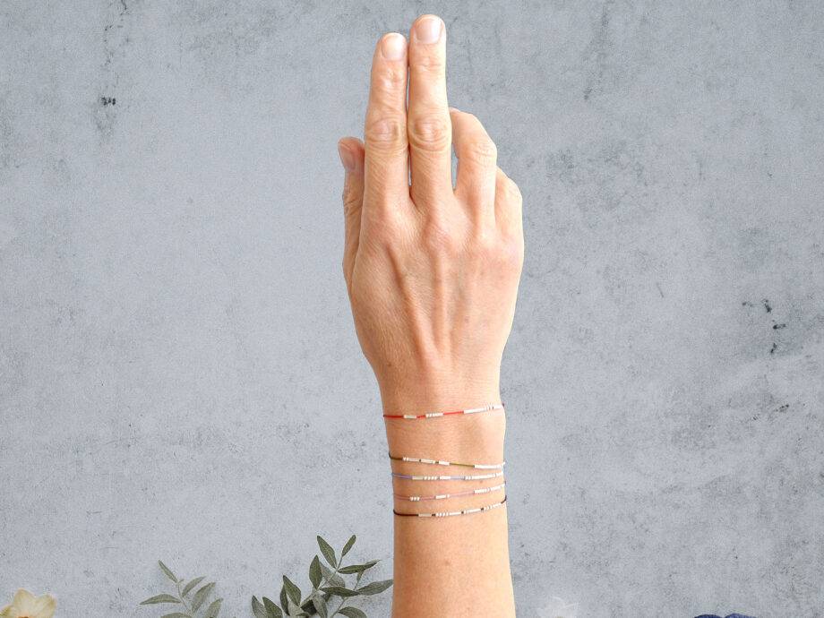 Renna Deluxe INDIVIDUELLES MORSE Code Armband Super Sparpreis
