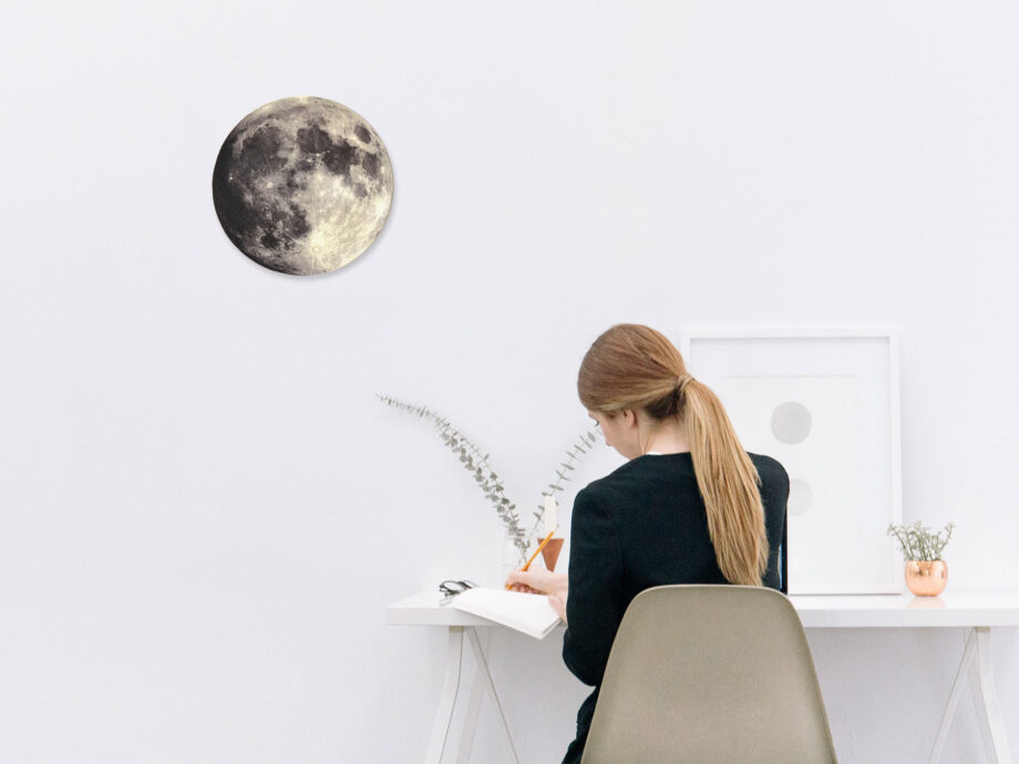 Renna Deluxe MOND Bild auf Holz Letzte 3 Tage