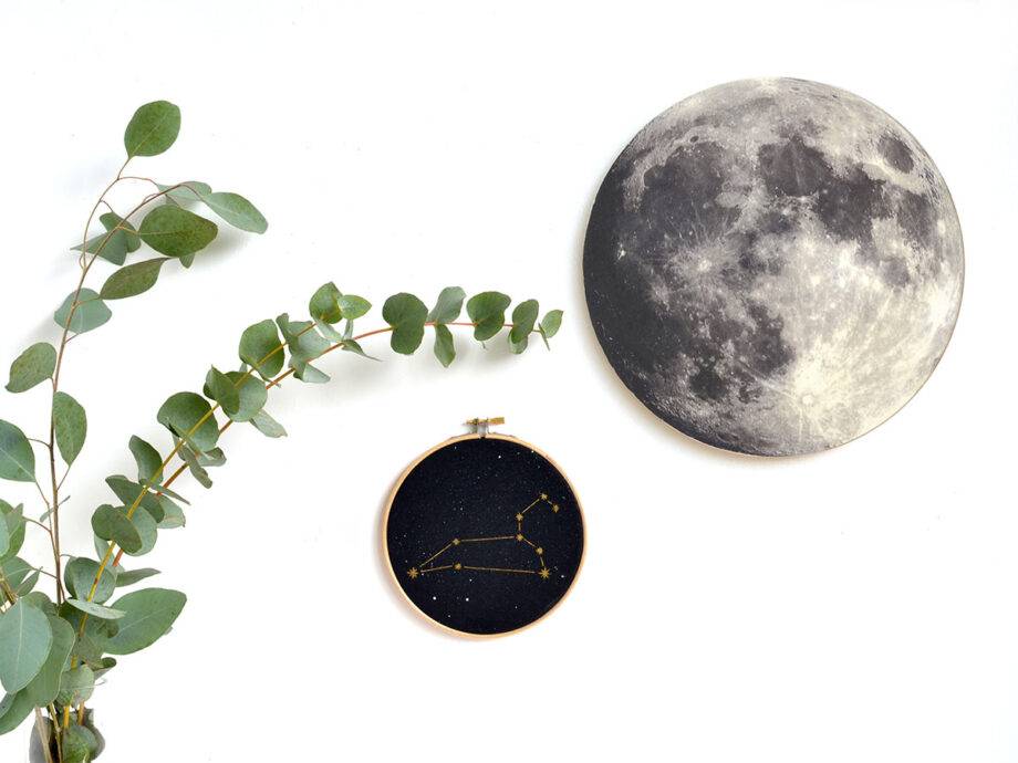 Renna Deluxe MOND Bild auf Holz Letzte 3 Tage