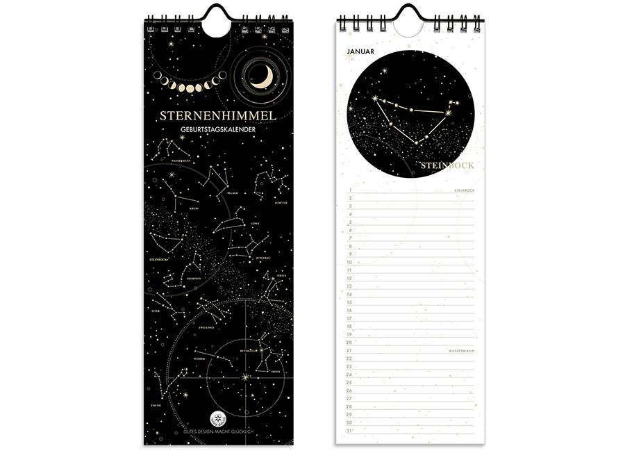 Renna Deluxe GEBURTSTAGSKALENDER Sternzeichen immerwährend Neueste Stile