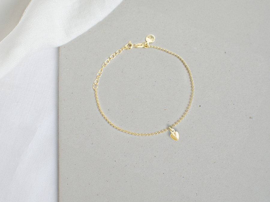 Renna Deluxe Kugel Armband mit HERZ Gold Vierteljährliche Förderung
