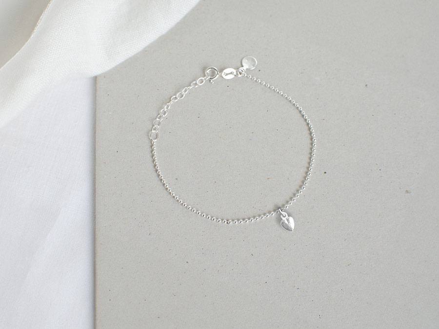 Renna Deluxe Kugel Armband mit HERZ Silber Fabrikladen