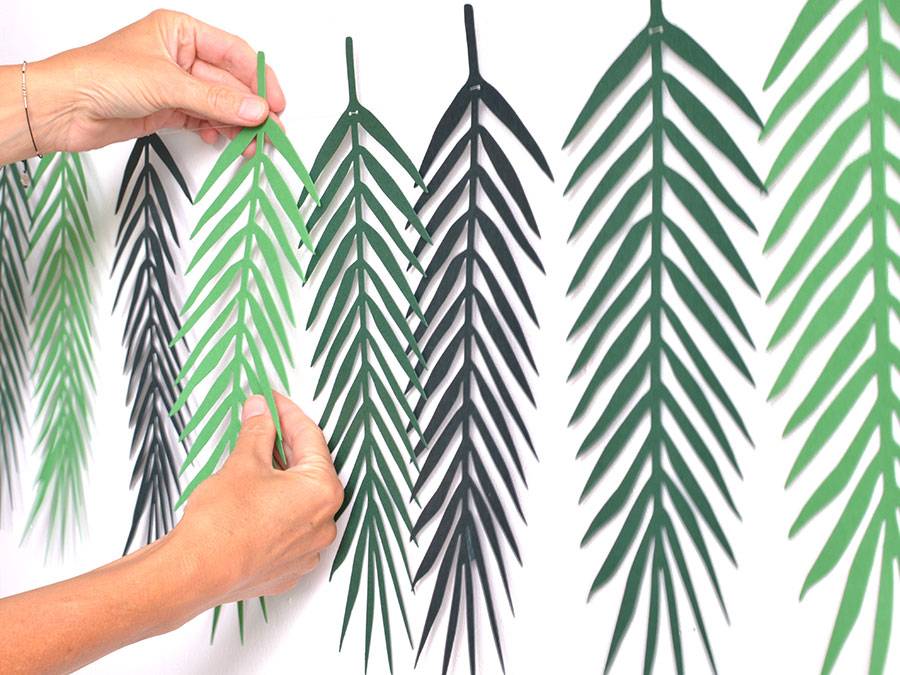 Renna Deluxe Palmen Girlande mit Palmenblättern Wanddekoration Blitzverkäufe
