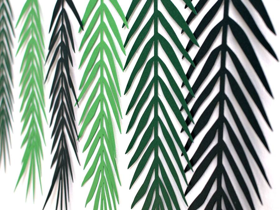 Renna Deluxe Palmen Girlande mit Palmenblättern Wanddekoration Blitzverkäufe