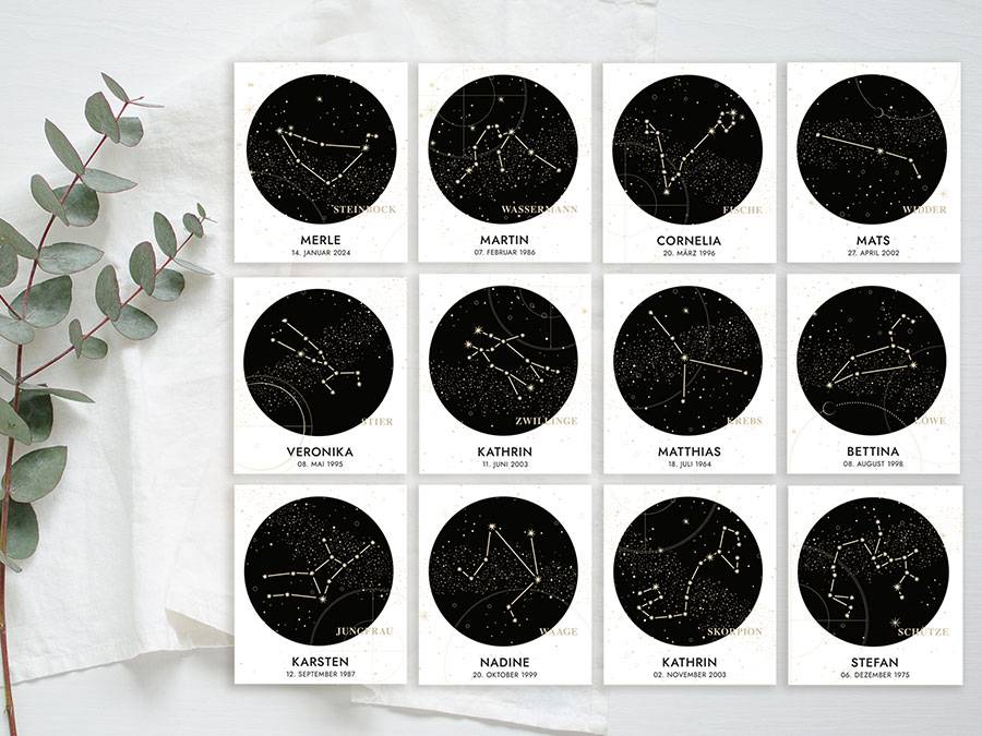 Renna Deluxe Sternzeichen Fische | Personalisiertes Flaschenlabel Fabrik Onlineshop