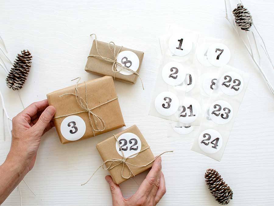 Renna Deluxe ADVENTSKALENDER Zahlen Aufkleber Top Angebot