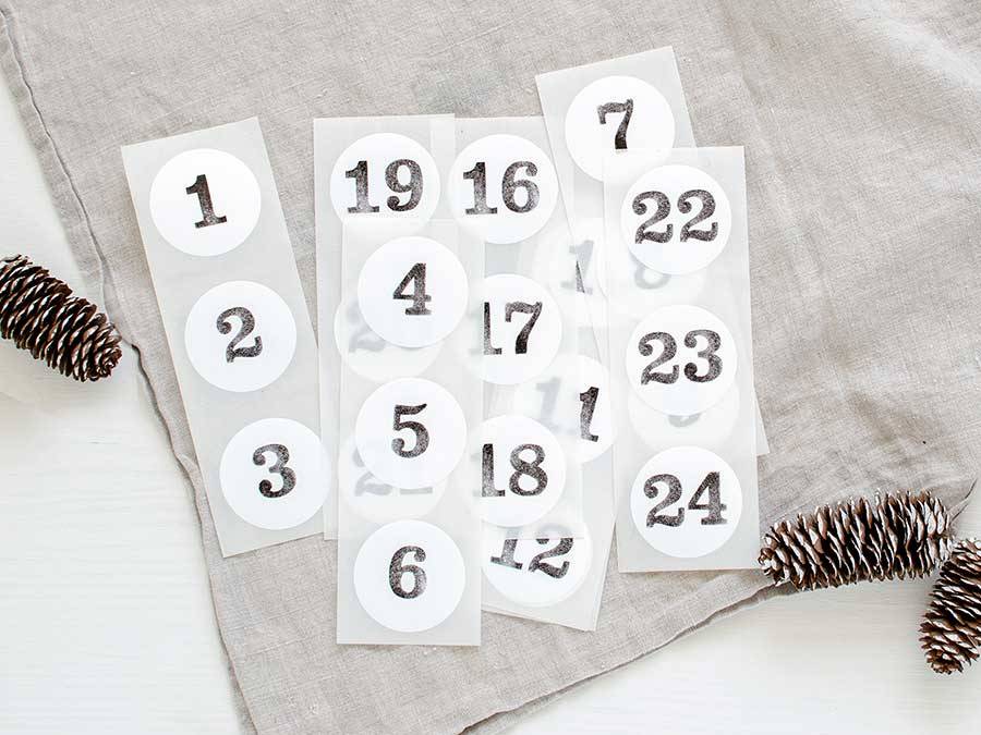 Renna Deluxe ADVENTSKALENDER Zahlen Aufkleber Top Angebot