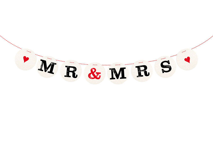 Renna Deluxe MR & MRS Girlande zur Hochzeit Blitzangebot