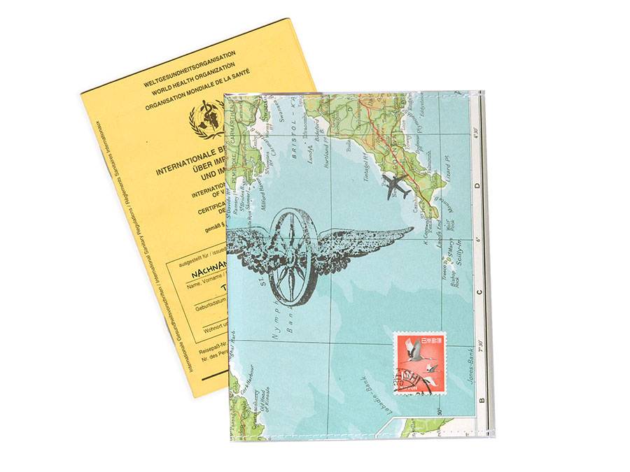 Renna Deluxe Atlas Reisepasshülle aus Landkarten Begrenzte Freigabe