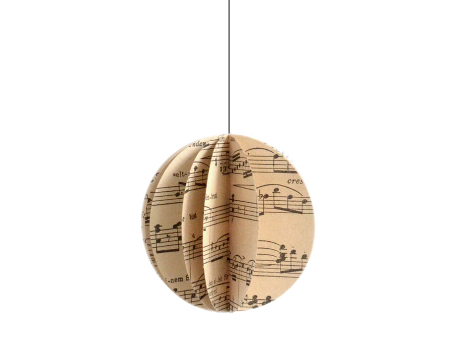 Renna Deluxe Anhänger Kugel aus Notenpapier Baumschmuck Clearance-Verkauf