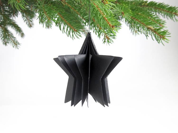 Renna Deluxe Frohe Weihnachten Karte mit Stern in schwarz Preisnachlass