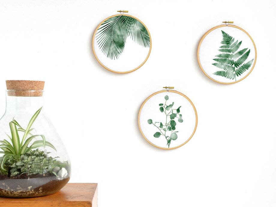 Renna Deluxe Pilea _ Bild im Stickrahmen Sonderangebot der Fabrik