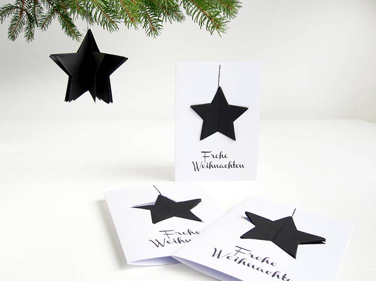 Renna Deluxe Weihnachtskarte mit Weihnachtsanhänger Stern Begrenzt auf 3 Tage