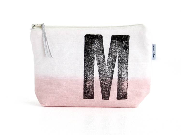 Renna Deluxe Kosmetiktasche ROSA mit Monogramm personalisiert im Angebot