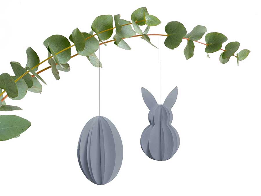 Renna Deluxe Grauer Osterhase Anhänger Versandkostenfrei