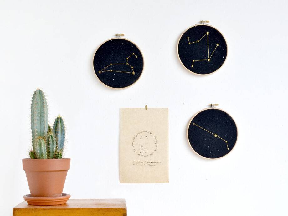 Renna Deluxe Widder Sternzeichen Bild im Stickrahmen Bis zu 50% Rabatt