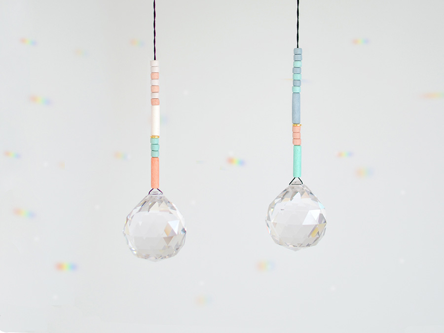 Renna Deluxe SUNCATCHER Grau Beige Mint Großer Ausverkauf