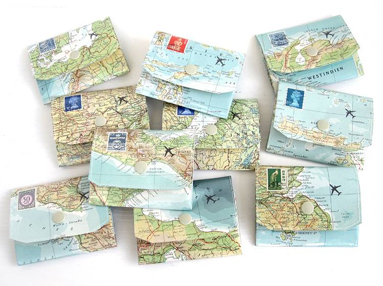Renna Deluxe Atlas Portemonnaie aus Landkarten Black Friday