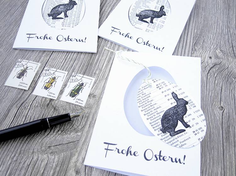 Renna Deluxe Frohe Ostern Klappkarte mit Osterei zum Anhängen Tägliche Deals