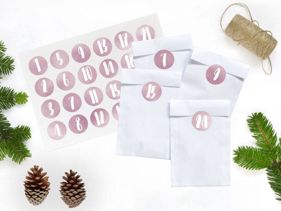 Renna Deluxe Adventskalender ROSA Handlettering Riesige Ersparnisse