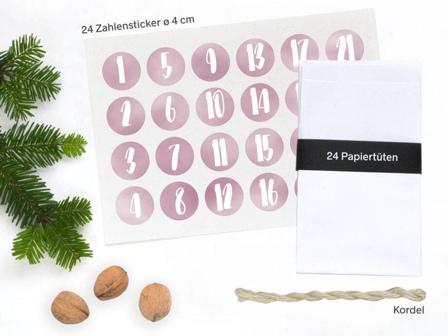 Renna Deluxe Adventskalender ROSA Handlettering Riesige Ersparnisse