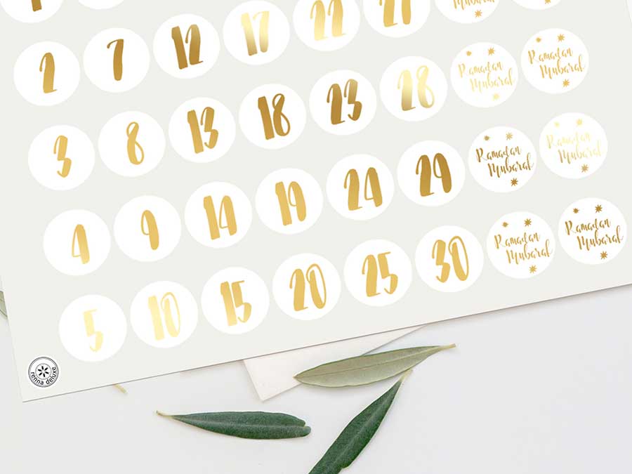 Renna Deluxe RAMADAN Kalender Gold mit schwarzen Tüten Wochenangebot