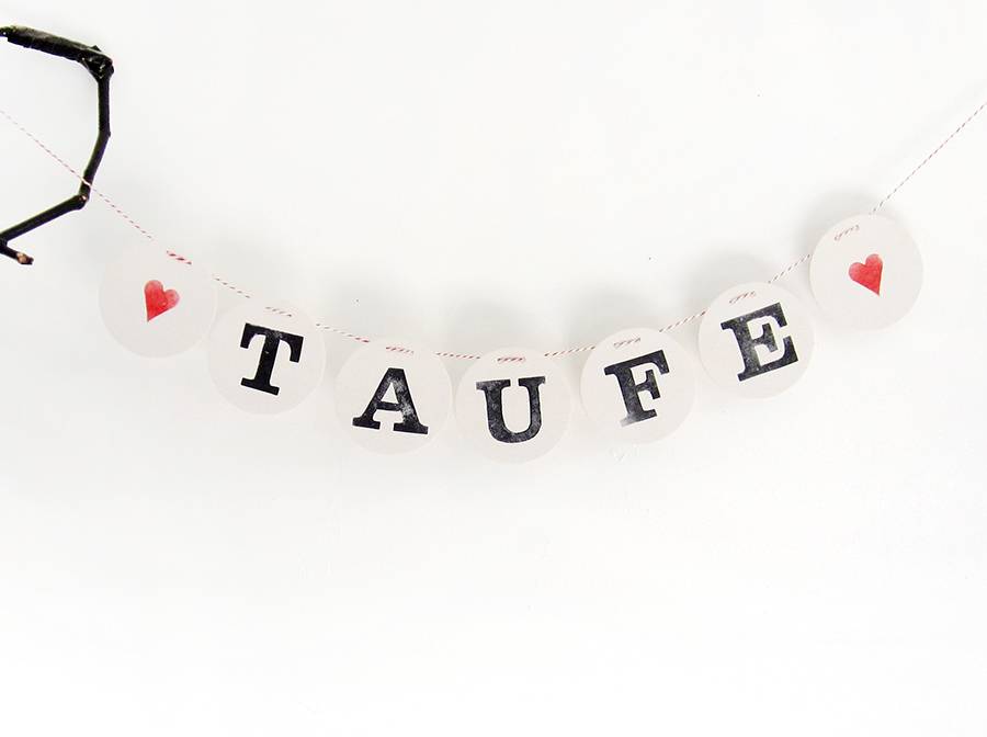 Renna Deluxe TAUFE Girlande Deko für das Tauffest Begrenzte Freigabe